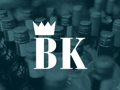 Bottle King logo with liquor bottles in the background.