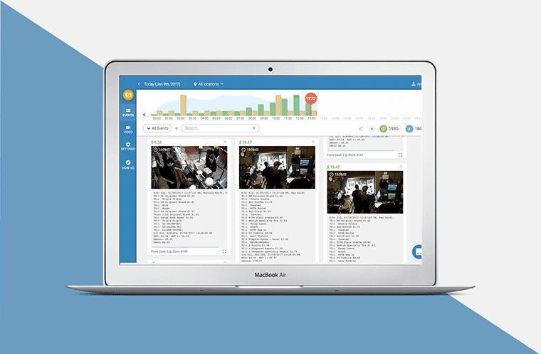 Demonstration of Events View within the Solink platform