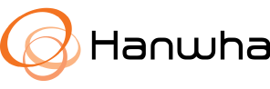 Hanwha logo on a green background.
