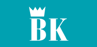 The bk logo on a turquoise background.