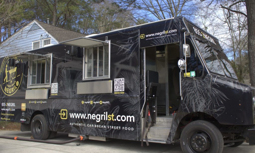 Negril food truck parked with Solink camera