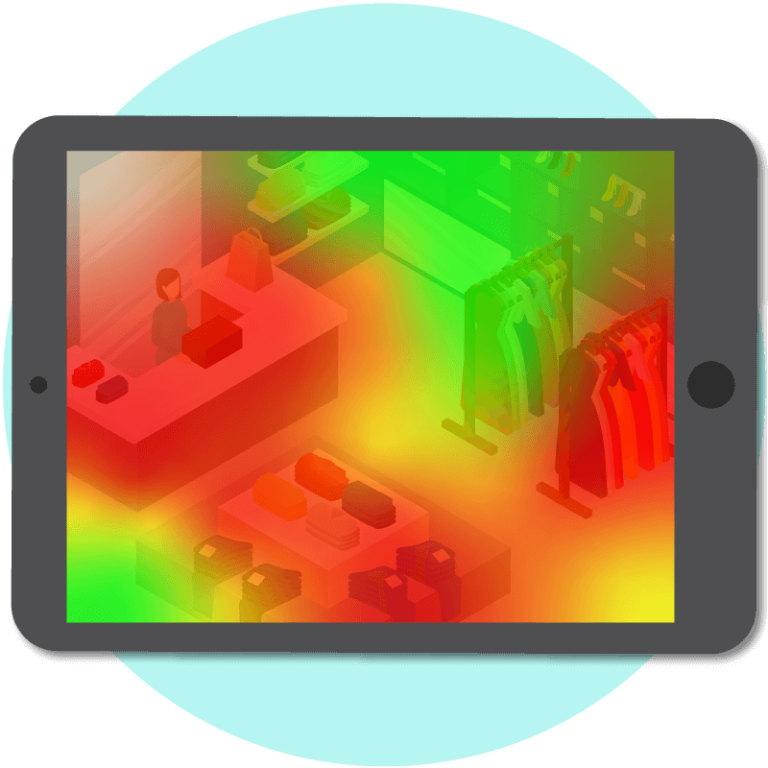 Heatmap your business traffic with Solink's heatmap on an ipad