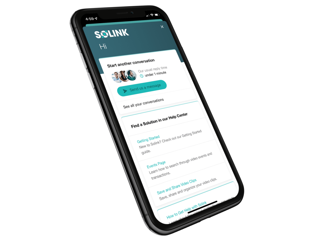A smartphone with the slink app on it.
