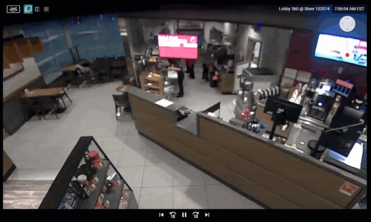 View all angles of your restaurant with a 360 degree restaurant camera system