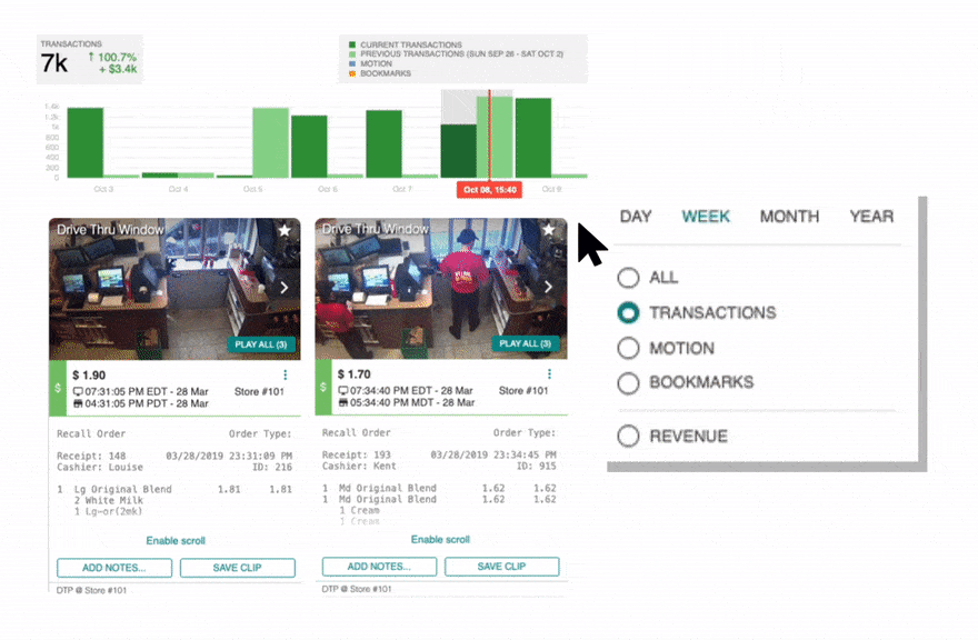 Solink helps you filter events that happen within your commercial business