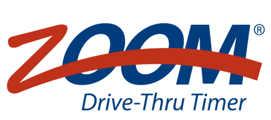 Zoom drive-thru timer logo.