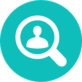 This icon shows a person under a magnifying glass, representing how Solink can help you find evidence during investigations.