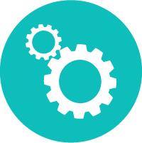 This icon shows two gears fitting together perfectly, symbolizing how Solink easily integrates with all of your infrastructure and processes.