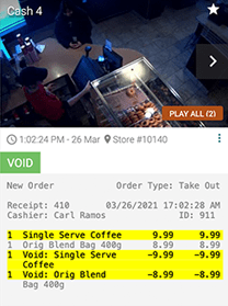 Solink pairs video to data analytics which makes it easy to find voided transactions