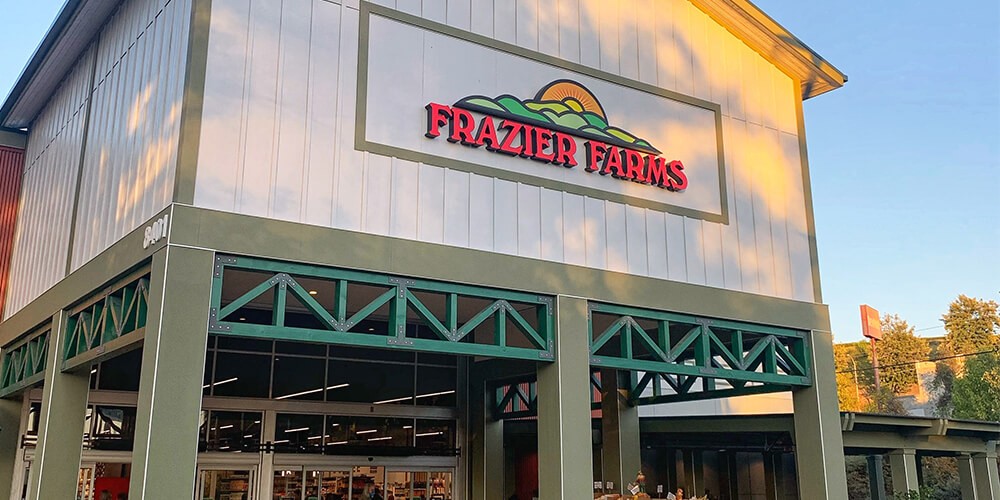 A store with a sign that says farmer's markets.