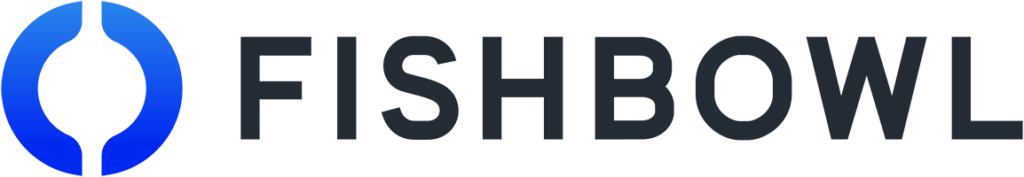 Fishbowl logo on a black background.
