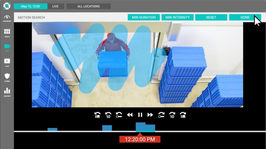 Solink's powerful motion search helps you pinpoint when movement has been detected in your business