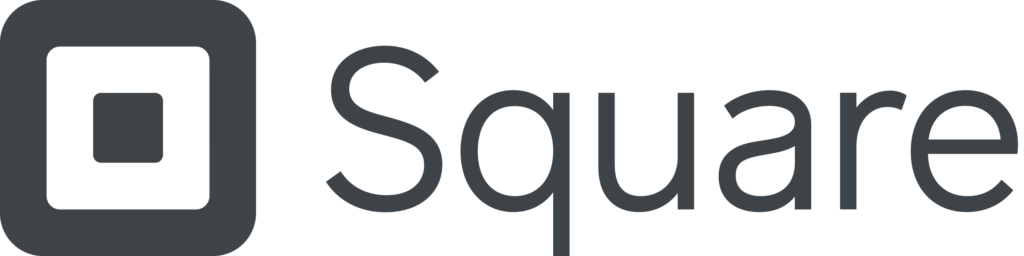The square logo on a black background.