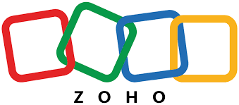 The logo for zoho.