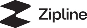 Zipline logo on a black background.