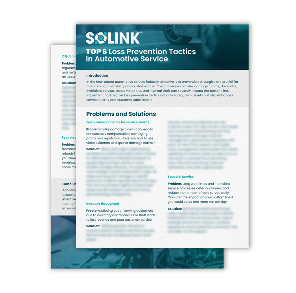 A sheet of paper with the words sollink's automotive service improvement strategies.