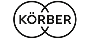Logo of körber company with two interconnected circles.