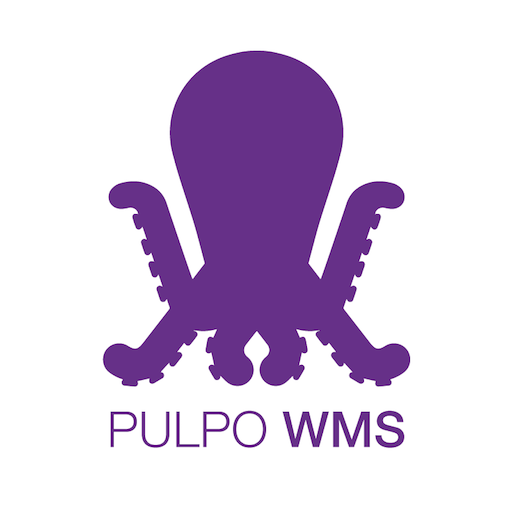 A purple octopus logo with the text "pulpo wms" below it.
