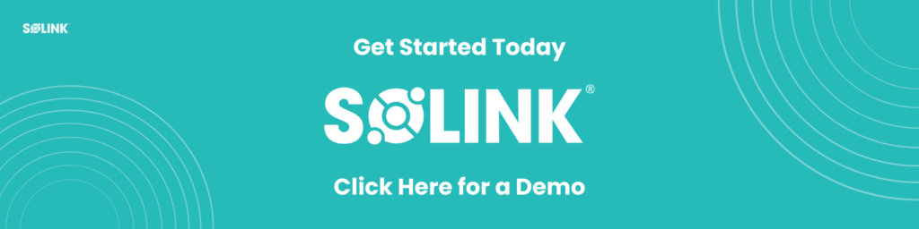 An ad featuring a clickable link to book a demo with solink.