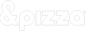 Logo of "&pizza" showing the brand name in stylized white text on a transparent background.