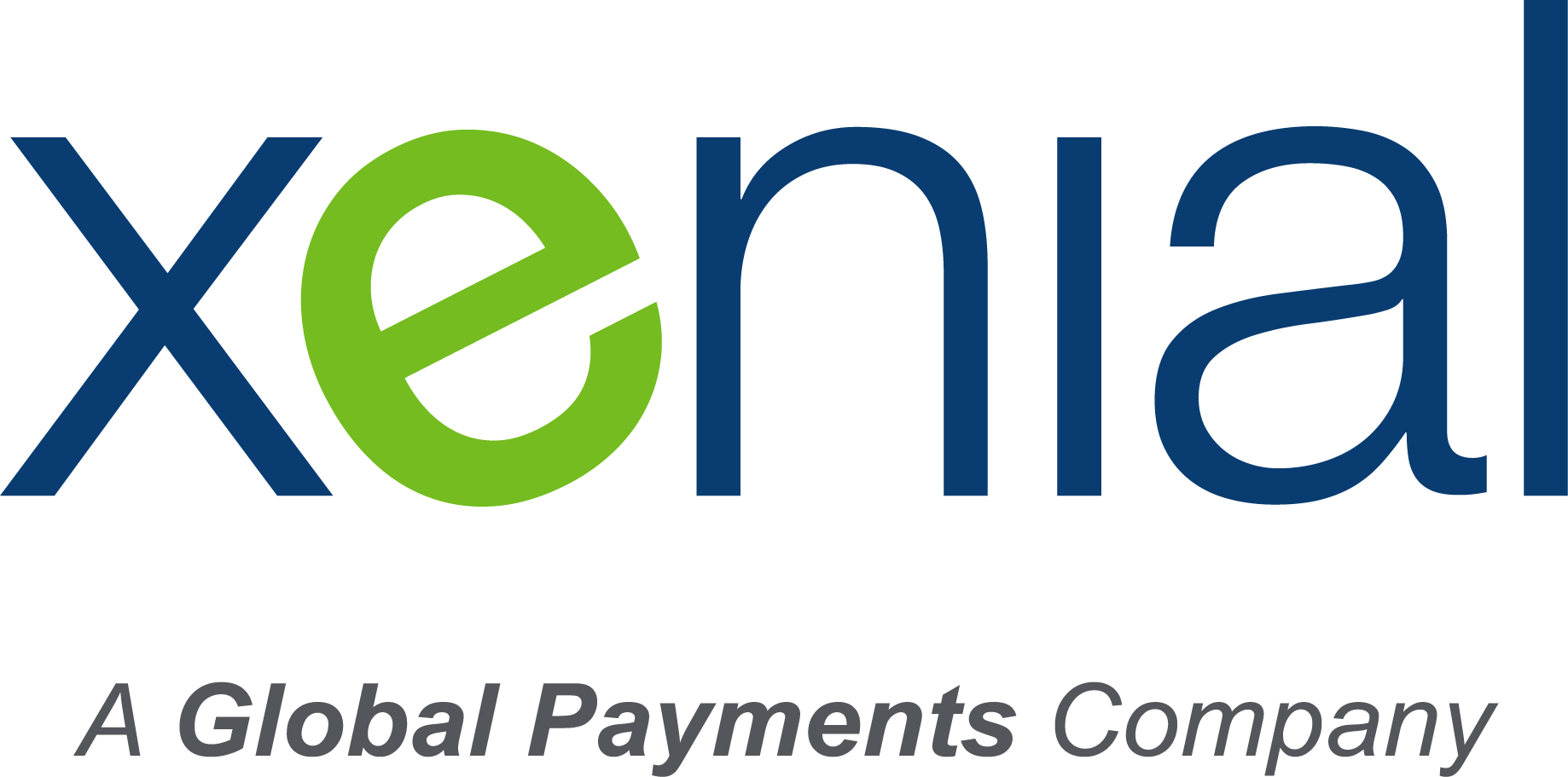 Xenial logo with "A Global Payments Company" tagline. The word "xenial" is in blue, with a green "e".