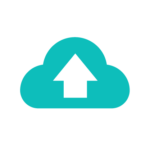 A cloud and upwards pointing arrow icon