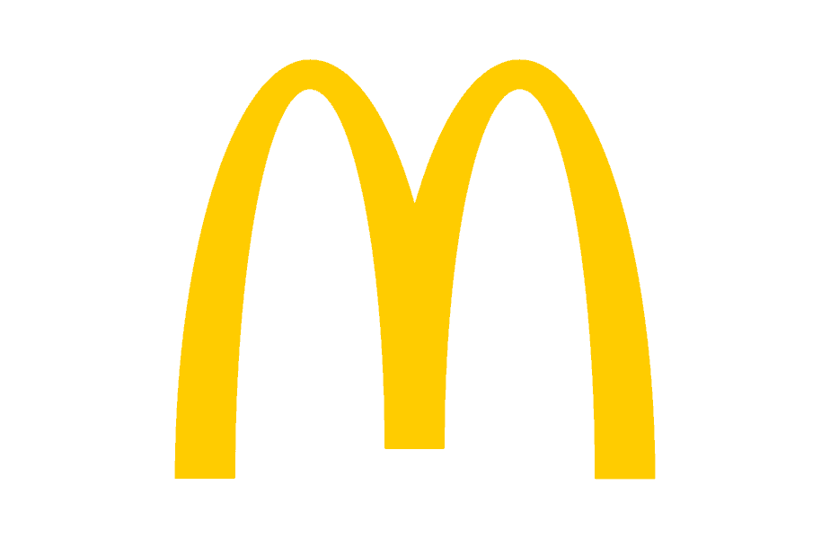 Yellow McDonald's logo with a stylized 'M' on a gold background.
