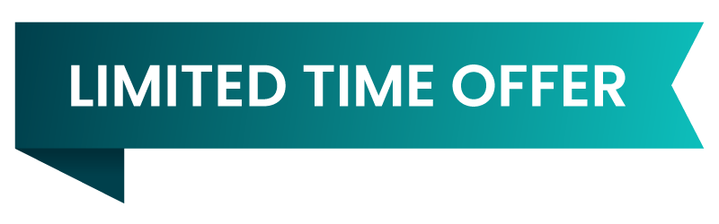Blue banner with the text "Limited Time Offer" in white letters.