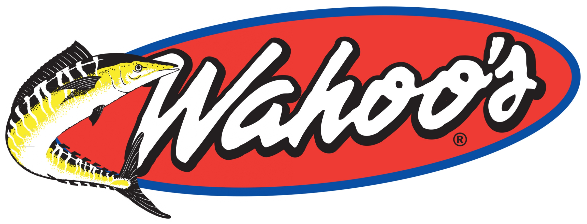 Wahoo's logo features a stylized fish next to the word "Wahoo's" in bold, white script on a red oval background.