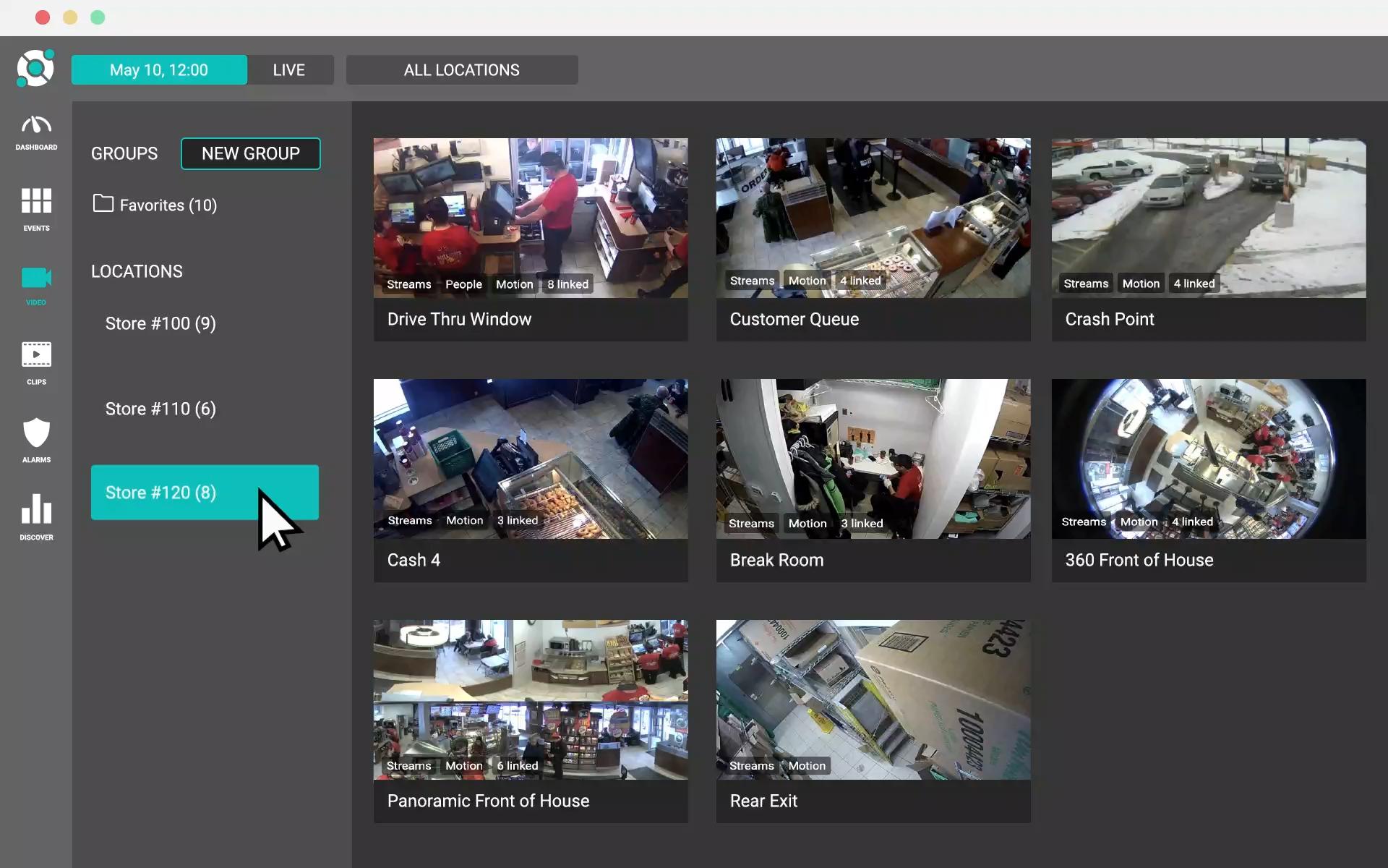 A screenshot of a webcam showing several images.
